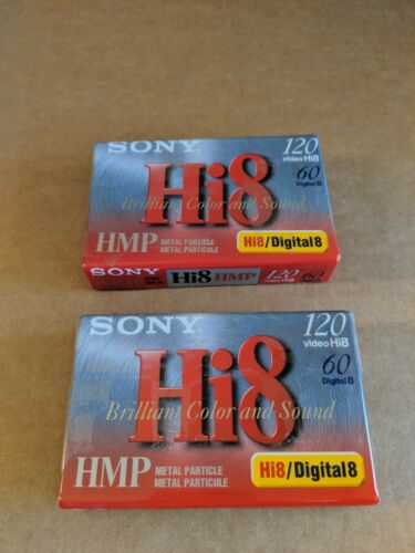 Sony Hi8 HMP 120 Hi8/60 Digital 8 Lot Of 2 Tapes P6-120HMPD1