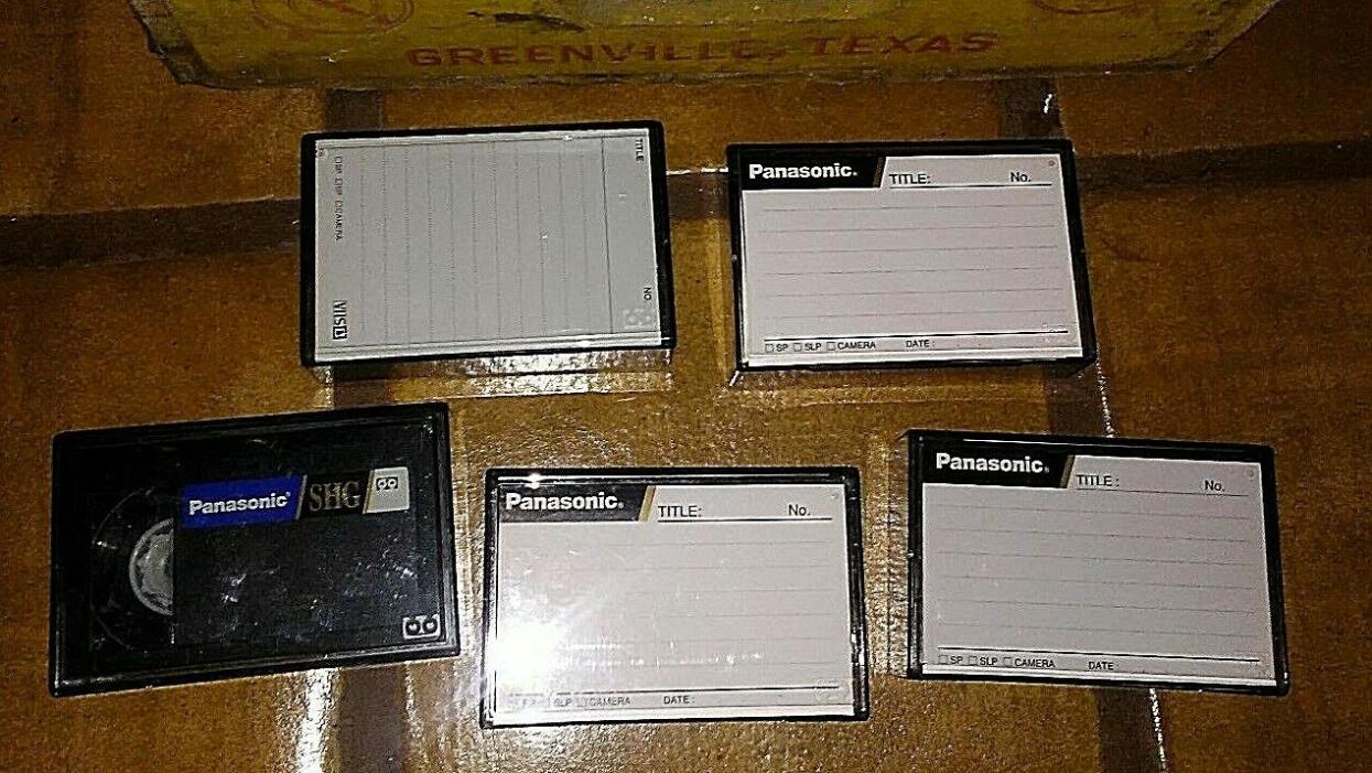 LOT OF 5 Panasonic SHG TDK HG VHSC Compact Blank Camcorder Video Cassette Tape