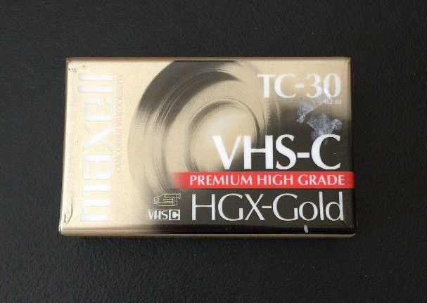 Maxell VHS-C TC-30 HGX-Gold Camcorder Videocassette Premium High Grade (C74)