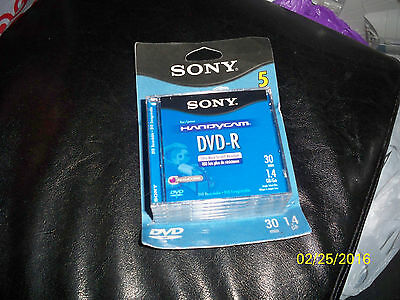 Sony Handycam single sided Disc 5 pack dvd-R