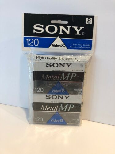 Sony Metal MP 120 8mm Video Cassette Tape 2 Pack - Brand New