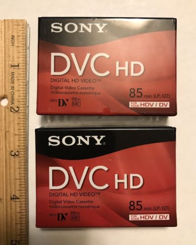 Lot of 2 Sony Mini DV HD DVM85HD Cassette for HDV / DV RARE