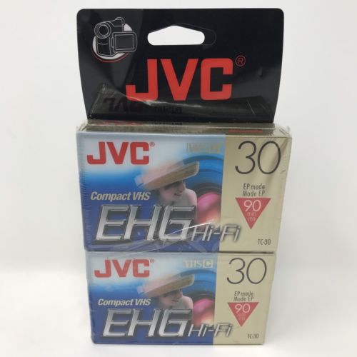 LOT OF (4) NEW JVC VHS EHG HI FI BLANK VIDEO CASSETTES TC-30