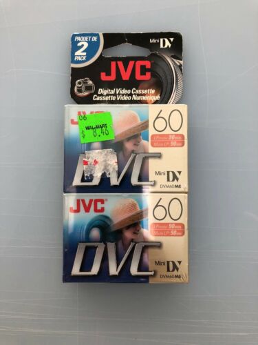 JVC Camcorder Tapes DVC Mini DVM60ME Two Pack