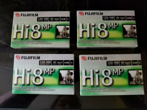 LOT OF 4 FUJIFILM P6-120 Hi8 MP Professional Grade Video Cassettes | New, Sealed