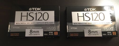 TDK HS120 Metal Particle 8mm 2 Pack Video Tapes