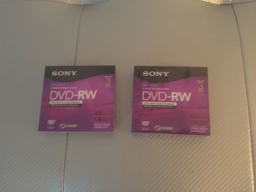 Sony DVD-RW Blank Discs Handycam 3 Pack 1.4 GB 30 Min  NEW SEALED