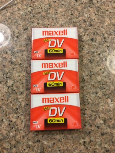 Maxell Digital Video Cassette Mini DV 60 minute 3-pack cameras video camcorder