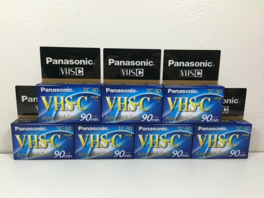 7-Pack Panasonic Compact Video Cassette for VHS-C Super High Grade TC-30 90 Min.