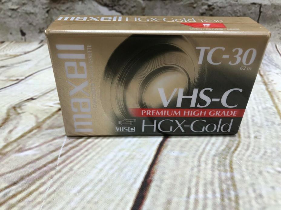 MAXWELL VHS-C HGX-Gold TC-30 BLANK Camcorder Video Tape NEW 30-90 Min