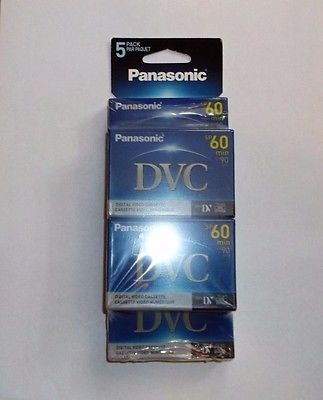 5 Pack Lot Panasonic Digital Video Cassette Tape DVC Mini DV AY-DVM60EJ *NEW*