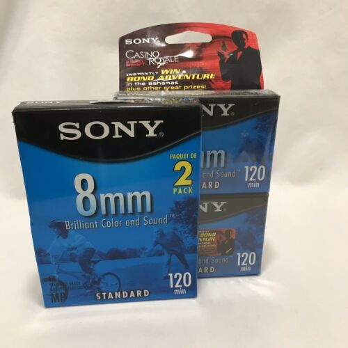 Lot Of 4 Sony 8MM Standard Grade 120 Minute Tapes