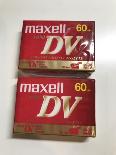 2 Maxell Mini Digital Video Mini Cassette DVM60SE 60 Min 70.4 Sealed
