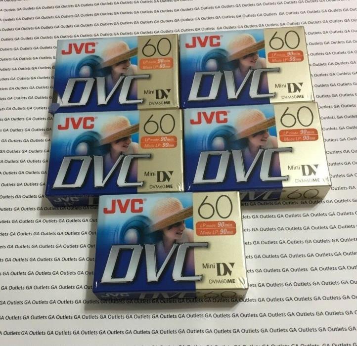 Lot of 5 JVC Mini DV 60 Digital Video Cassette LP mode 90 minutes DVM60ME