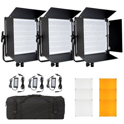 Photography LightingPixel 3 Packs Dimmable 600 LED with U Bracket Professiona...