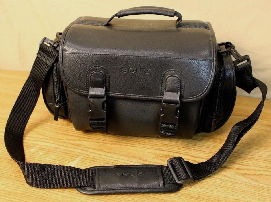 Sony Camera Bag Carrying Case LCS-VA32 Handycam PVC Camcorder Bag Black w Strap