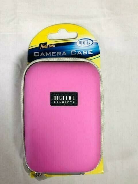 Digital Concepts Hard Shell Camera case Pink With Neck Strap 3 x 4