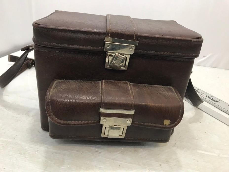 Vintage Camera Bag Large Compartment Leather Case Shoulder Strap Adjustable