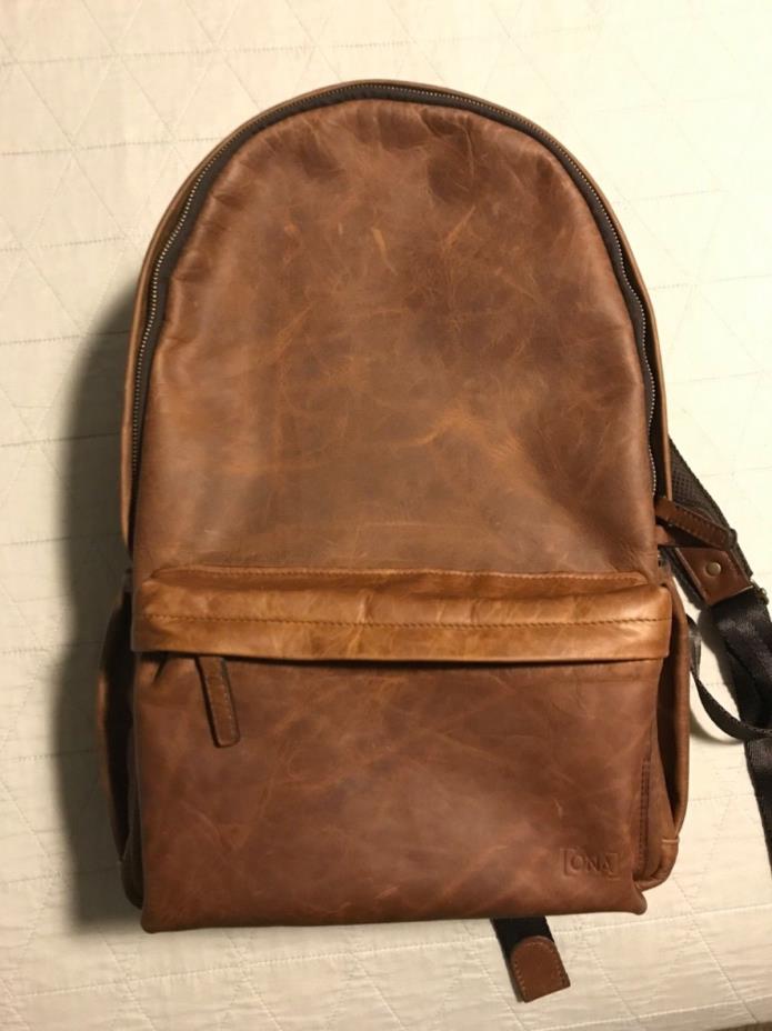 Ona Clifton Leather Backpack (Antique Cognac) ONA046LBR