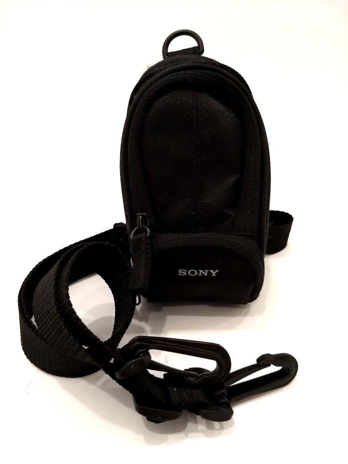 SONY LCS-CSU Camera Soft Carrying Black Case with Strap and Belt Loop Options