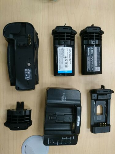 Nikon MB-D10, EN-EL4 Battery X2, MH-21 Charger (no cord) & More