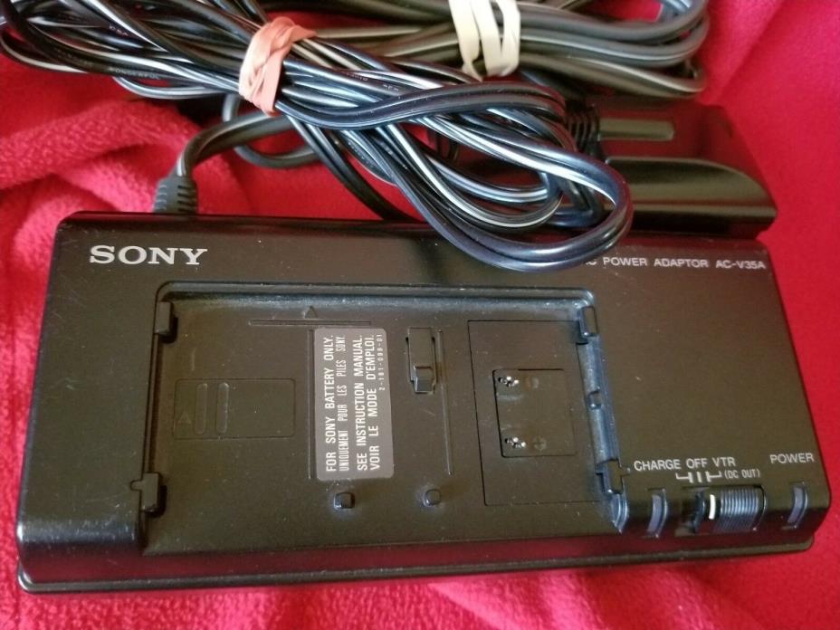 GENUINE SONY AC-V35A Battery Charger / AC Adapter for Camcorder