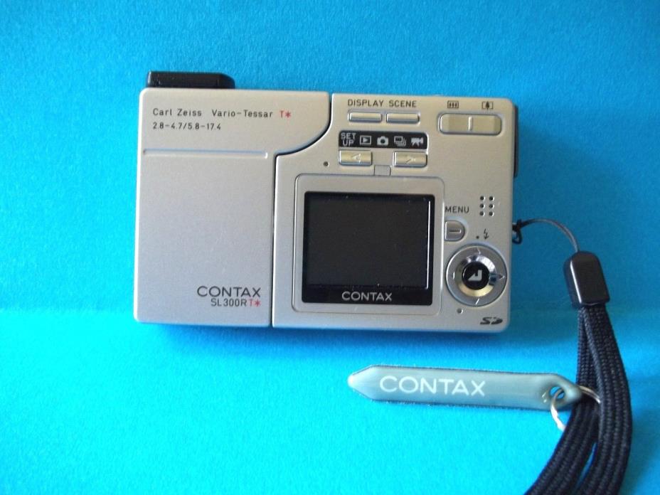 RARE CONTAX SL 300RT * CAMERA, CHARGER,  4 BATTERIES,USB CABLE AND CASE
