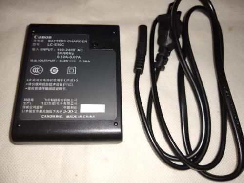 Genuine Canon Battery Charger LC-E10C With Power Cord