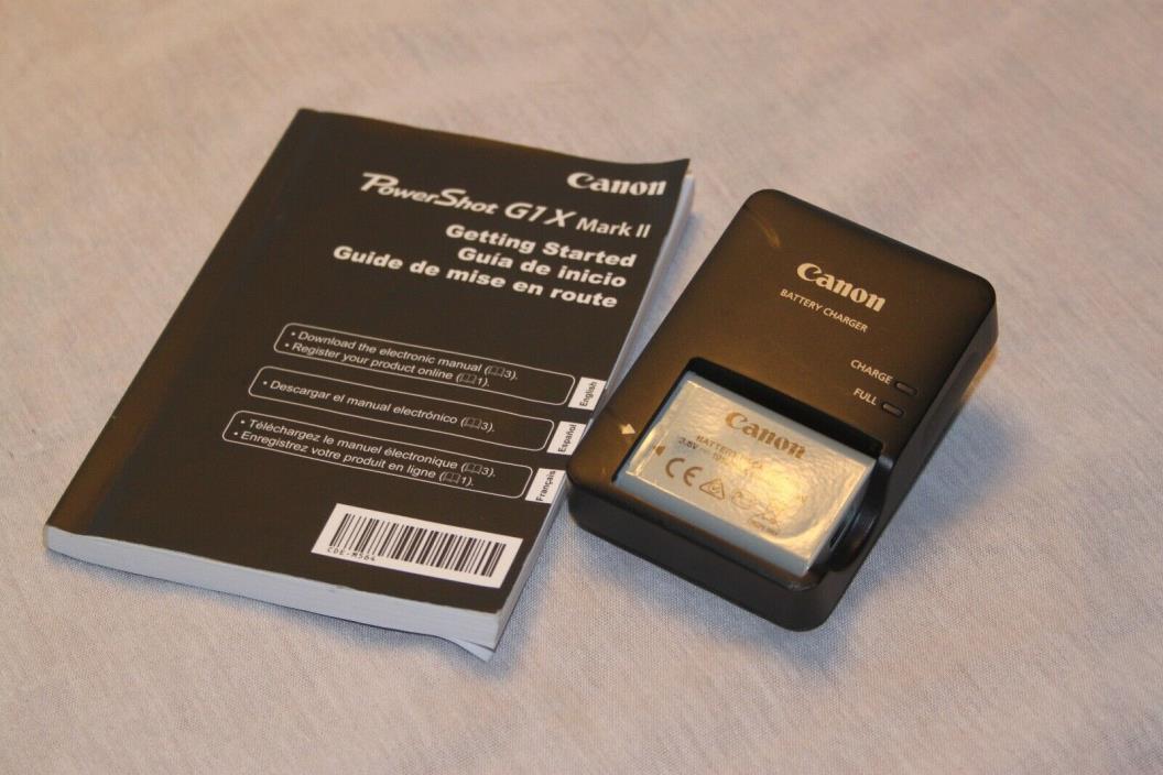 Canon PowerShot G1x Mark II instruction manual, CB-21G charger & NB-12L battery