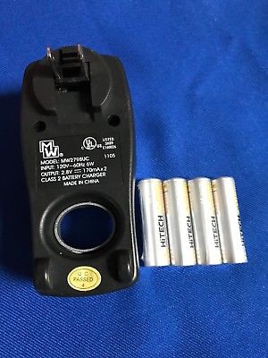 AA(2/4)Plug-in Charger(UL)+ 4 of Hitech TOP Rechargeable NiMh 2500mAh battery