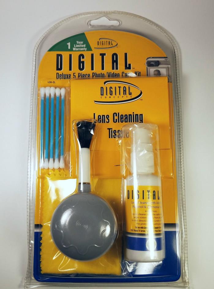 Digital Concepts DIGITAL DELUXE 5 Piece Photo/Video Care Kit - Item# LCK-CL NEW!