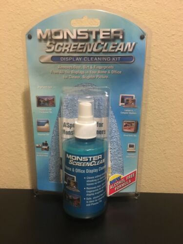 Monster Screen Clean Display Cleaning Kit Alcohol Free 200 ML 6.76 Oz. Brand New