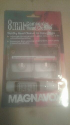 Brand New Magnavox 8mm Camcorder Head Cleaner Wet/Dry Fast Free Shipping!