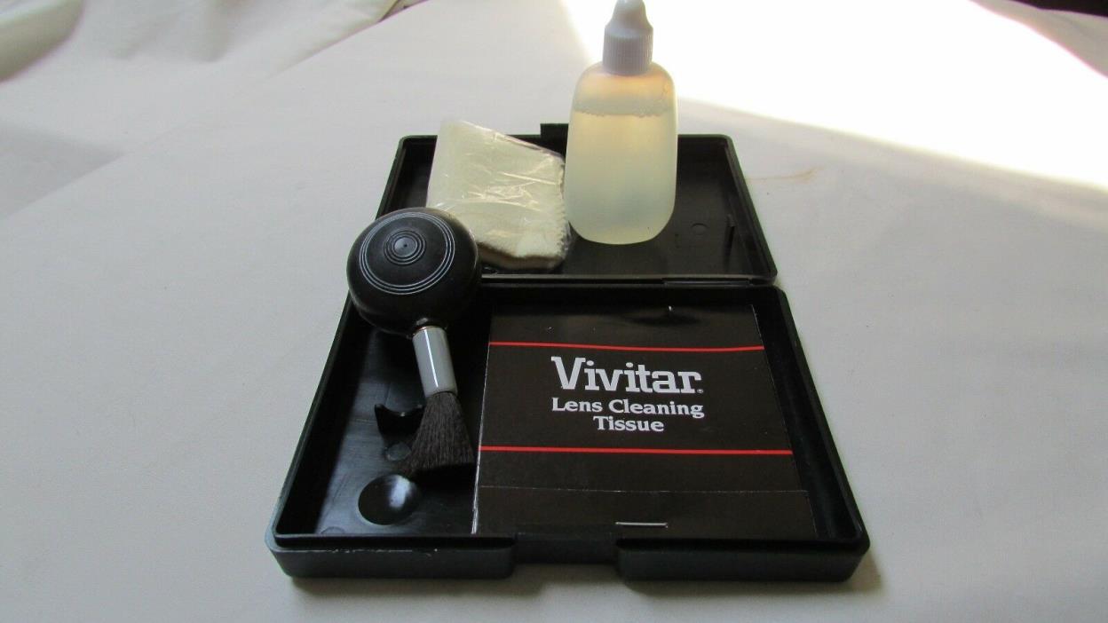 Vivitar Cleaner Solution 30cc, Len Cleaning Tissue, Brush, Cloth in Box