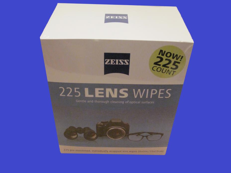 Zeiss | Pre-Moistened | Lens Cleaning | Cloth | Wipes | 225 Pack