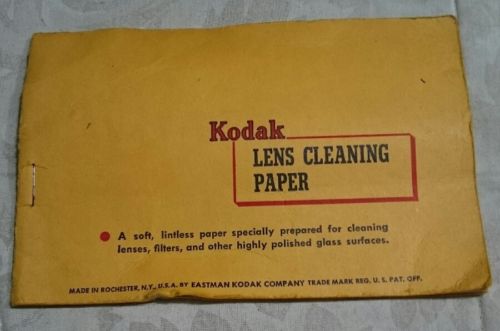 Vintage Kodak lens cleaning paper