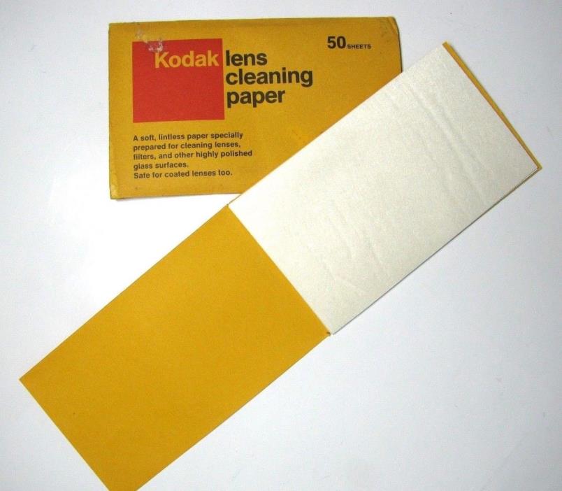 Kodak Lens Cleaning Paper Tissues Vintage 50 Sheet Envelope  3