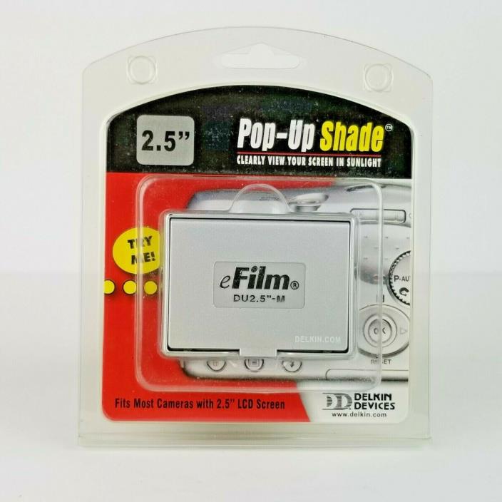 Delkin Devices Universal Pop-Up Shade for 2.5 inch LCD Screens Silver New