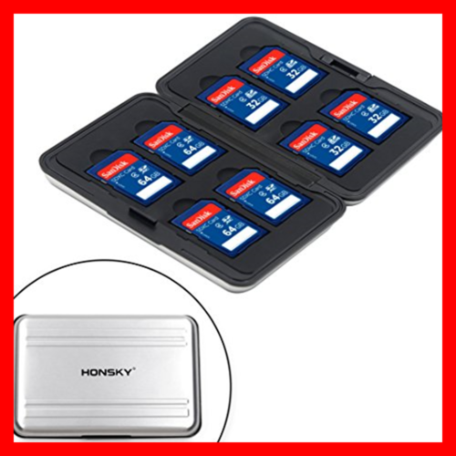 Aluminum UHS I SD Micro SDHC SDXC TF Securedigital Memory Card Carrying Case Hol