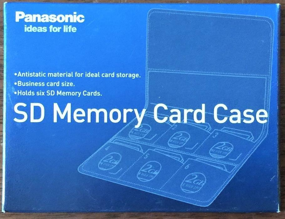 Brand New Panasonic Leather SD Memory Card Case ~ Holds Six (6) SD Memory Cards