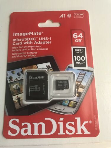 sandisk micro sd card 64gb ImageMate MicroSDXC Card With Adapter. Up To 100 Mb