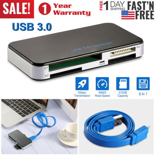 USB 3.0 Card Reader Memory Card Adapter USB Card Converter for TF SD MMC MS 512G