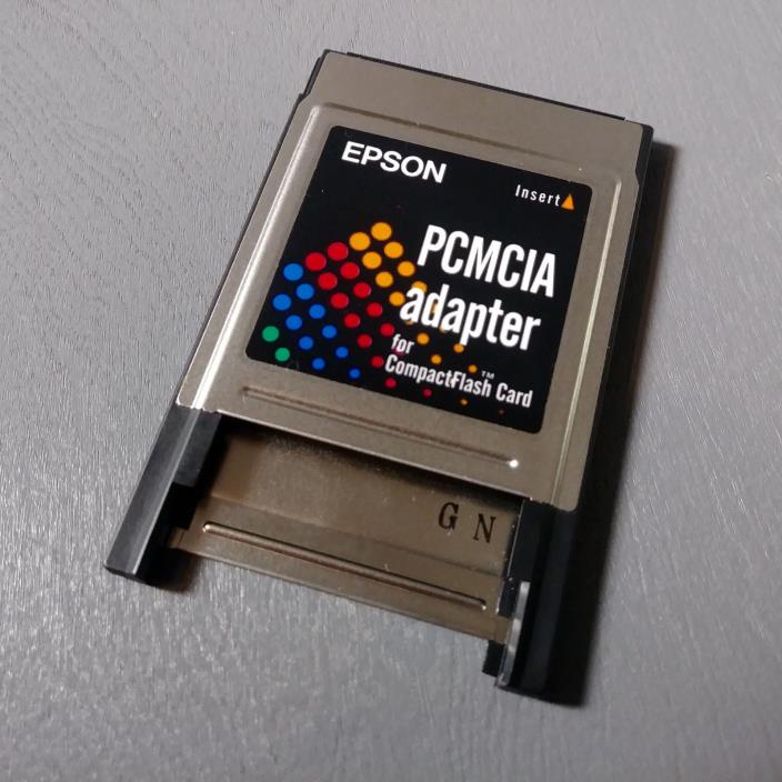Genuine Epson  CF Compact Flash To PCMCIA PC Card Adapter model ECFA-ADP-used.
