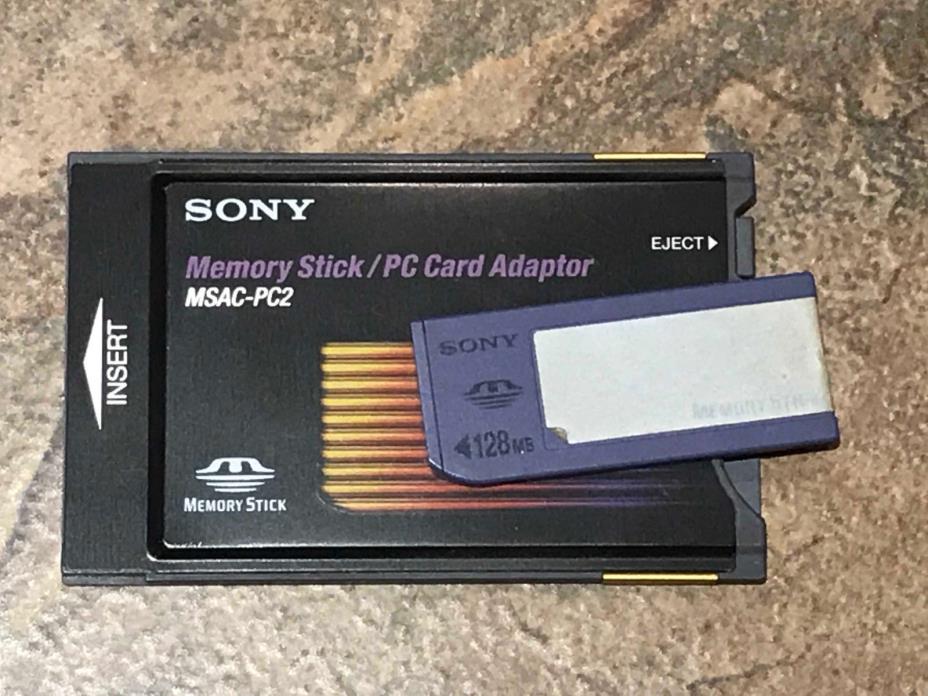 Sony 128MB Stick Memory Card PC / Laptop Card Adapter MSAC-PC2 MSA-128A CardBus