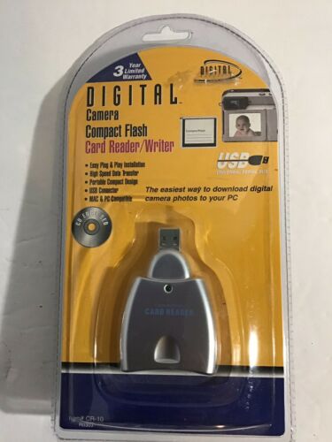Digital Camera Compact Flash Card Reader / Write CR-10 Concepts USB New