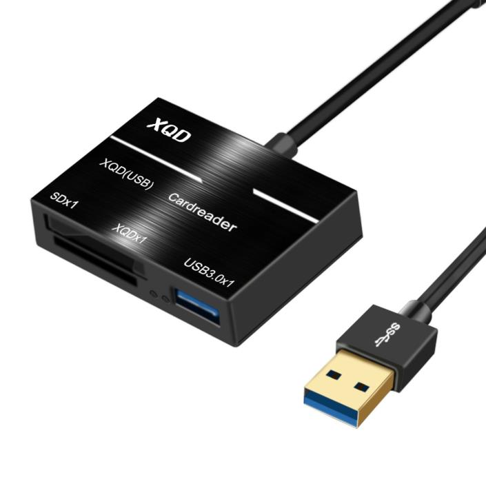 3 in 1 USB 3.0 Hub XQD SD Memory Card Reader Adapter For Sony/Nikon/Canon/Lexar
