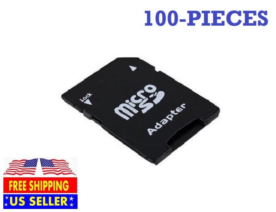 100pcs Micro SD to SD HC SDHC Memory Card Adapter Reader - NEW - MicroSD Adapter