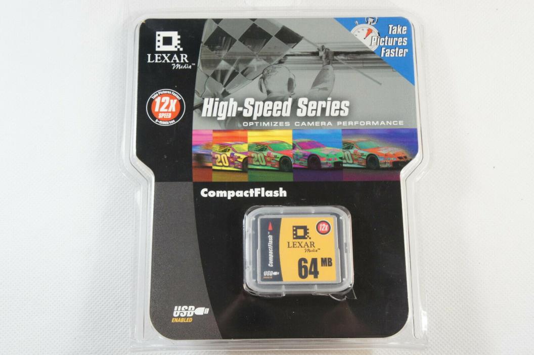 Genuine Lexar media 64MB Compact Flash 12x Speed Memory Card