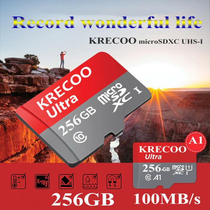 64/128/256GB Micro SD SDHC Memory Card for Phones Tablets Cameras Dashcam 100mbs