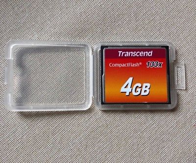 4GB TRANSCEND HIGH SPEED COMPACT FLASH CARD CF MEMORY 133x *INCLUDES CASING*